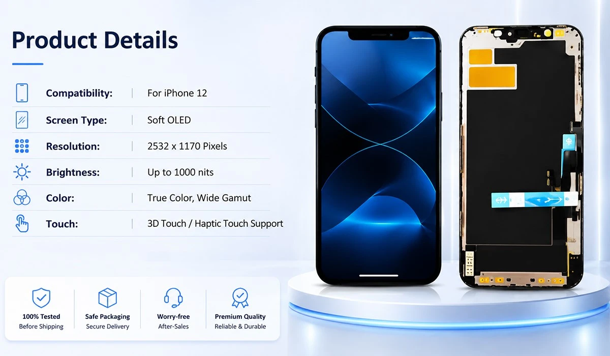 12 screen product specifications details